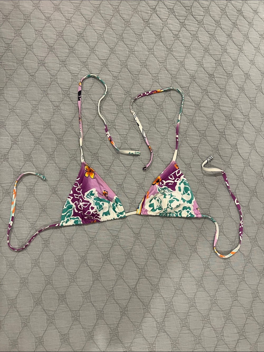 Cosabella Floral Triangle Bikini Top - Size M No padding=SEXY *Like New*